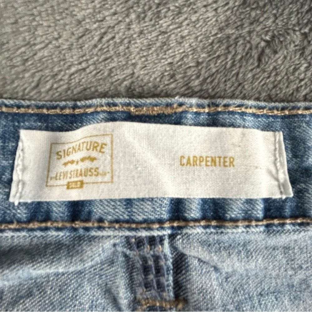 Levi Strauss Signature Gold Workwear Carpenter Jeans Mens 38x32 Blue Medium Wash